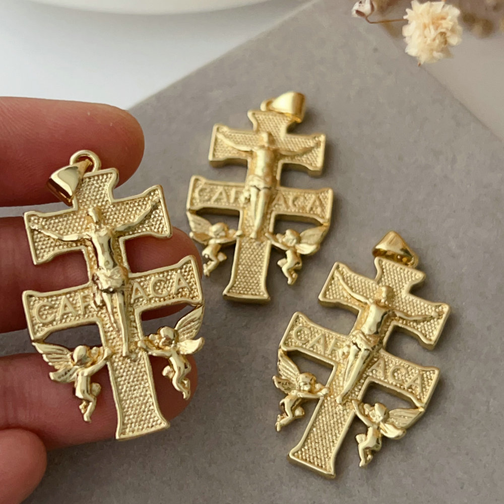 Metal cross charm