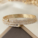 Pave zircon chunky bangle