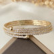 Pave zircon chunky bangle