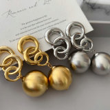 Chain ball earrings