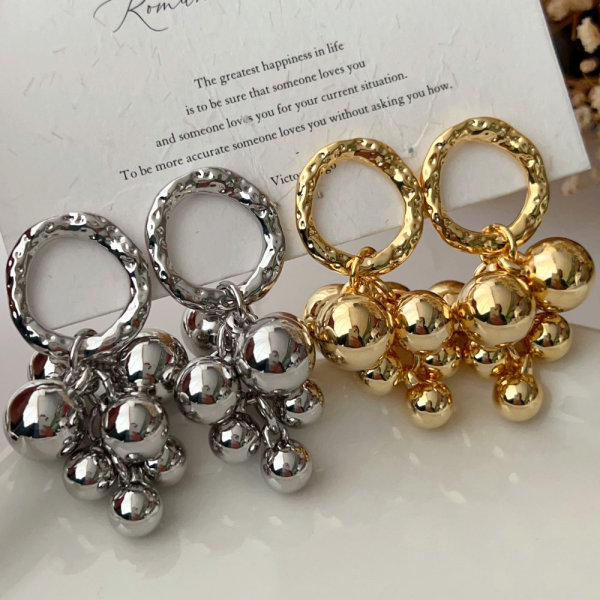 Fashion ball charm earrings