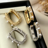 square pearl earrings