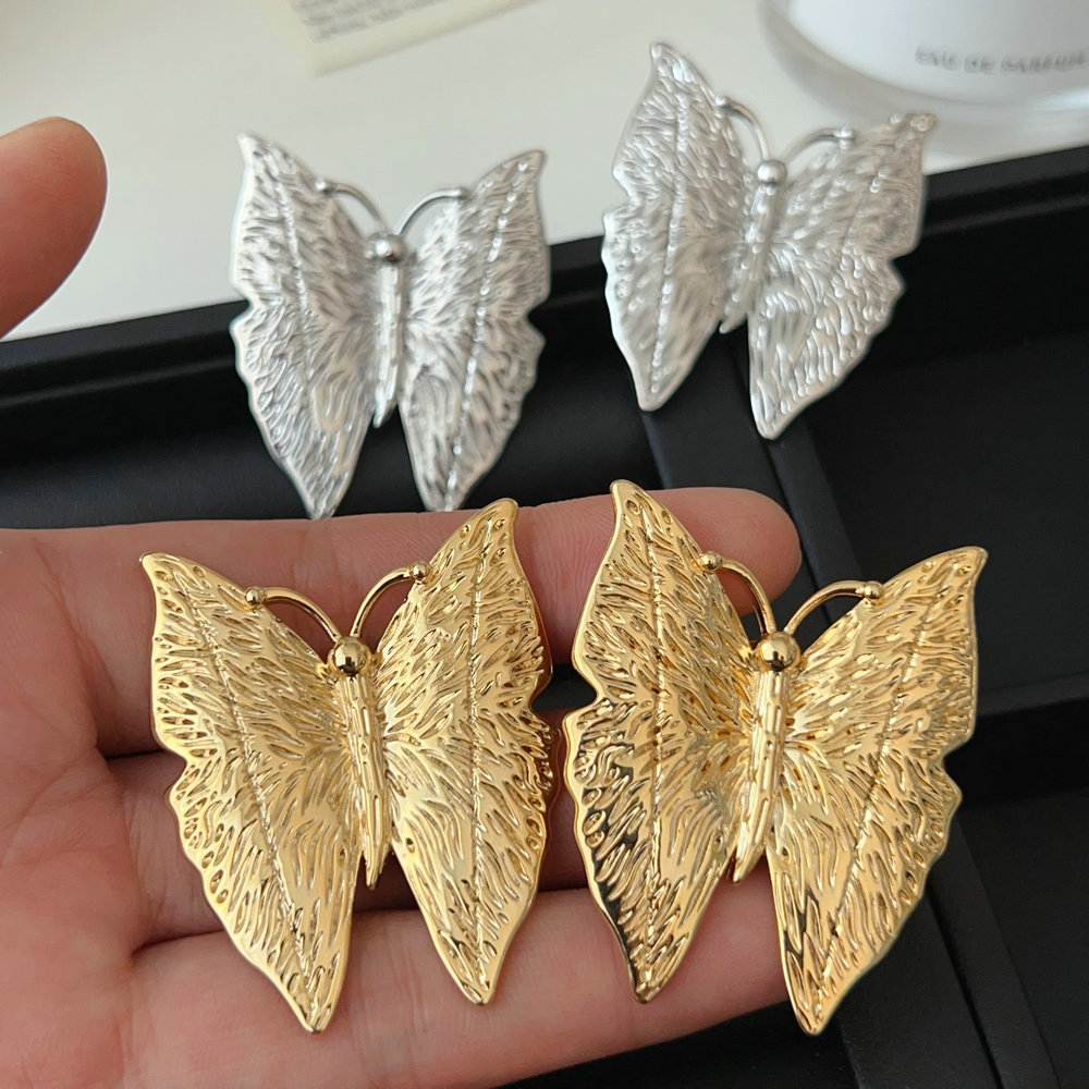 Metal butterfly earrings