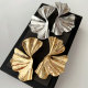 Chunky leaf earrings