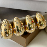Crystal comma shaped earrings