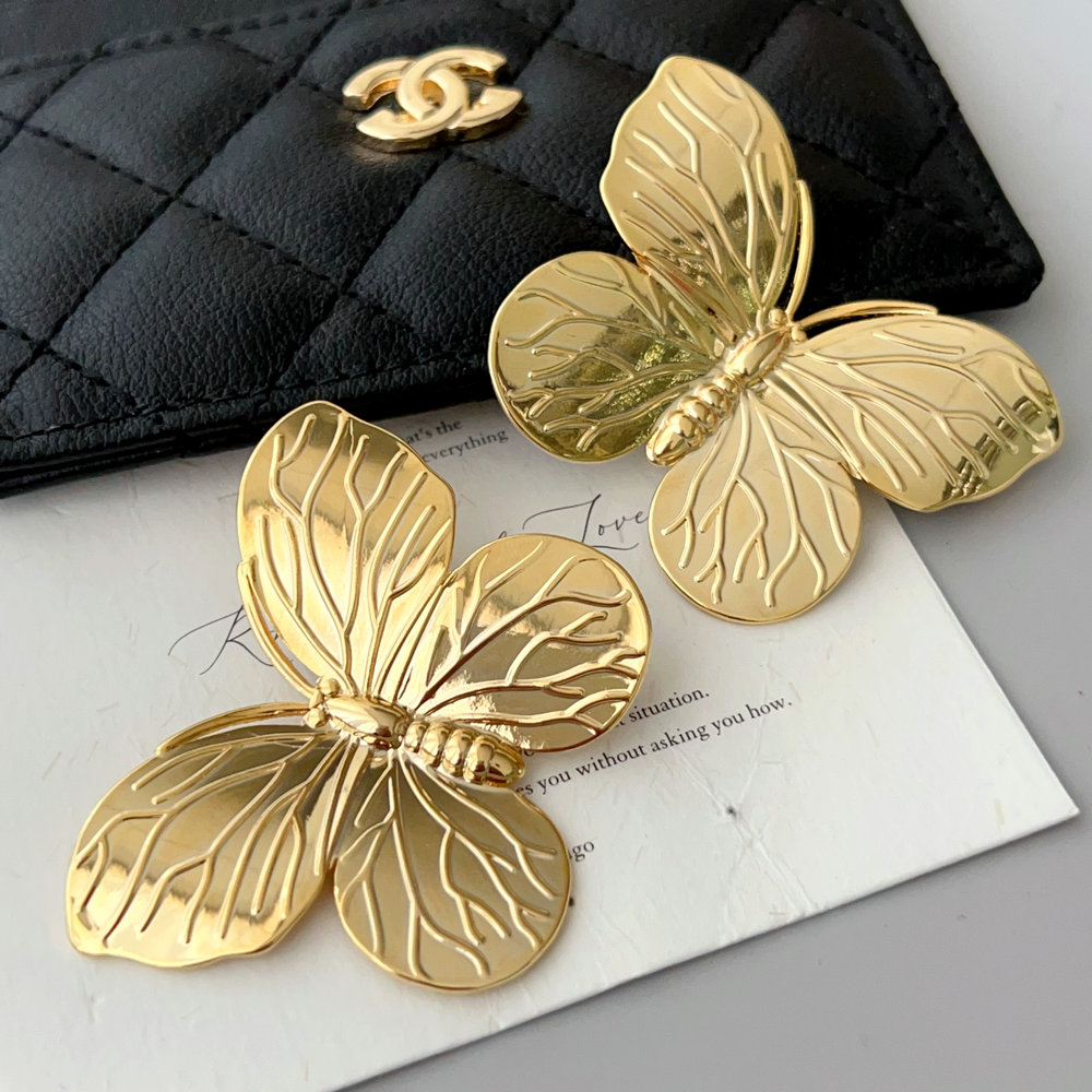 Chunky butterfly earrings
