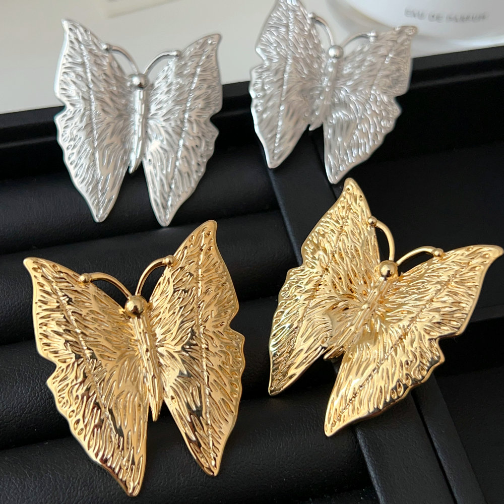 Metal butterfly earrings