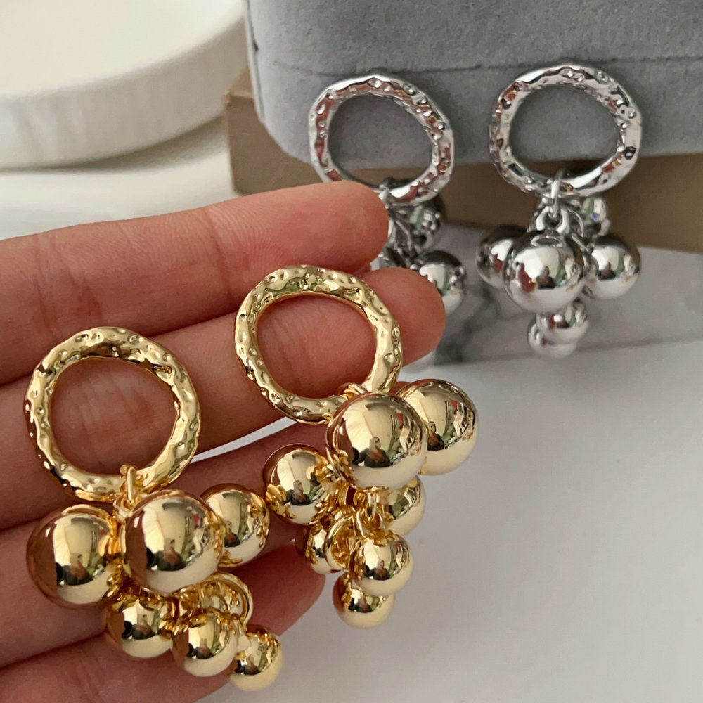 Fashion ball charm earrings