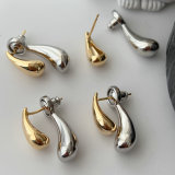 SIlver and gold mix earrings