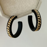 Black chain hoop