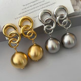 Chain ball earrings