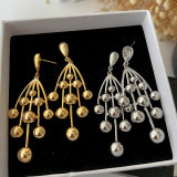 Ball charm earrings