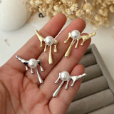 Flash pearl earrings