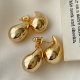 Water drop metal earrings