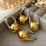 Balll u hoop earrings