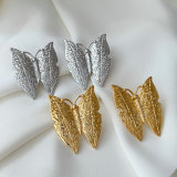 Metal butterfly earrings