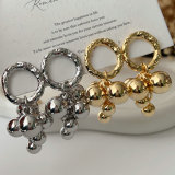 Fashion ball charm earrings