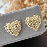 Heart pearl earrings