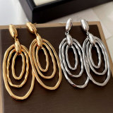 Circle charm earrings