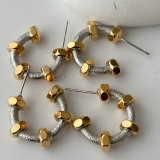 Two color rivet earrings