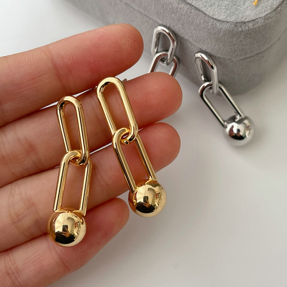 Ball chain earrings