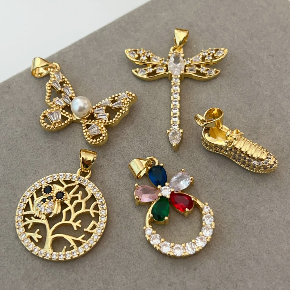 Pave butterfly charm