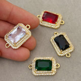 Pave square charm