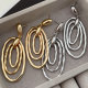 Circle charm earrings