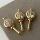 Pave key charm