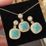 Blue zircon set jewelry