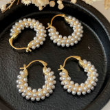 Basic full pearl hoop