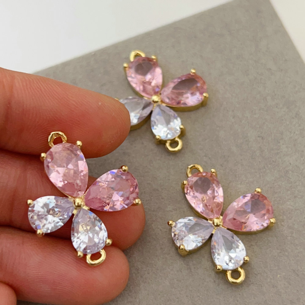 Pink butterfly charm