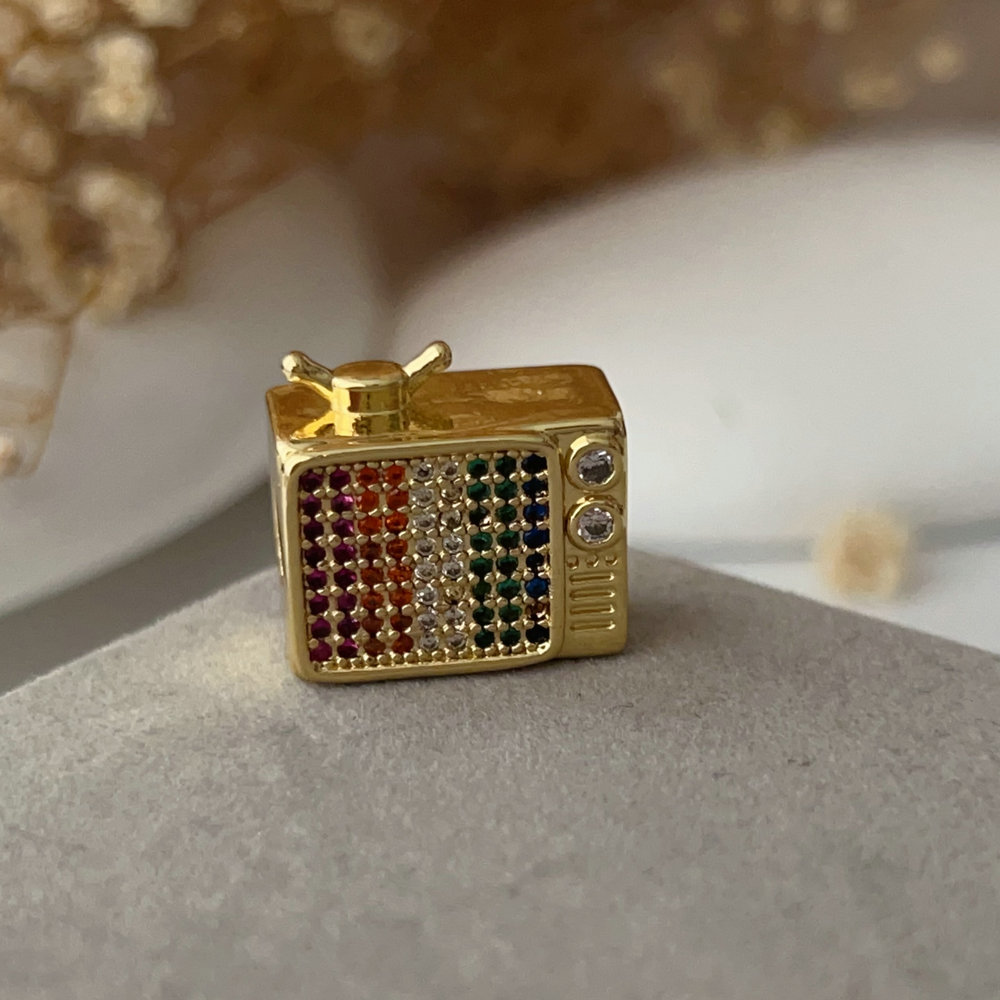 Pave zircon tv charm