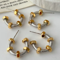 Two color rivet earrings