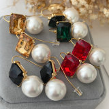 Glass pearl earrings