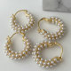 Basic full pearl hoop