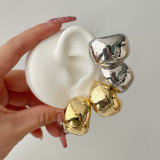Chunky metal moon hoop
