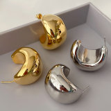 Chunky metal moon hoop