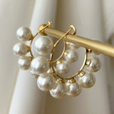 Chunky pearl hoop