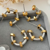 Two color rivet earrings