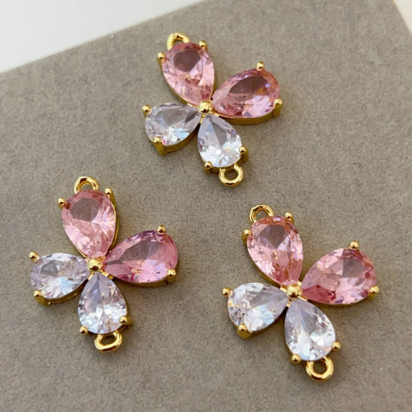 Pink butterfly charm