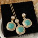 Blue zircon set jewelry