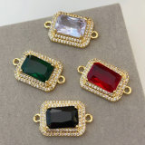 Pave square charm