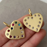Pave heart charm
