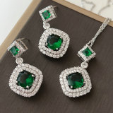 Pave green zircon set jewelry