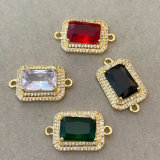 Pave square charm