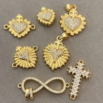 Pave heart charm