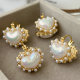 Pearl heart earrings