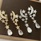 Pave star earrings