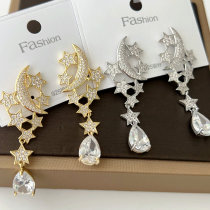 Pave star earrings